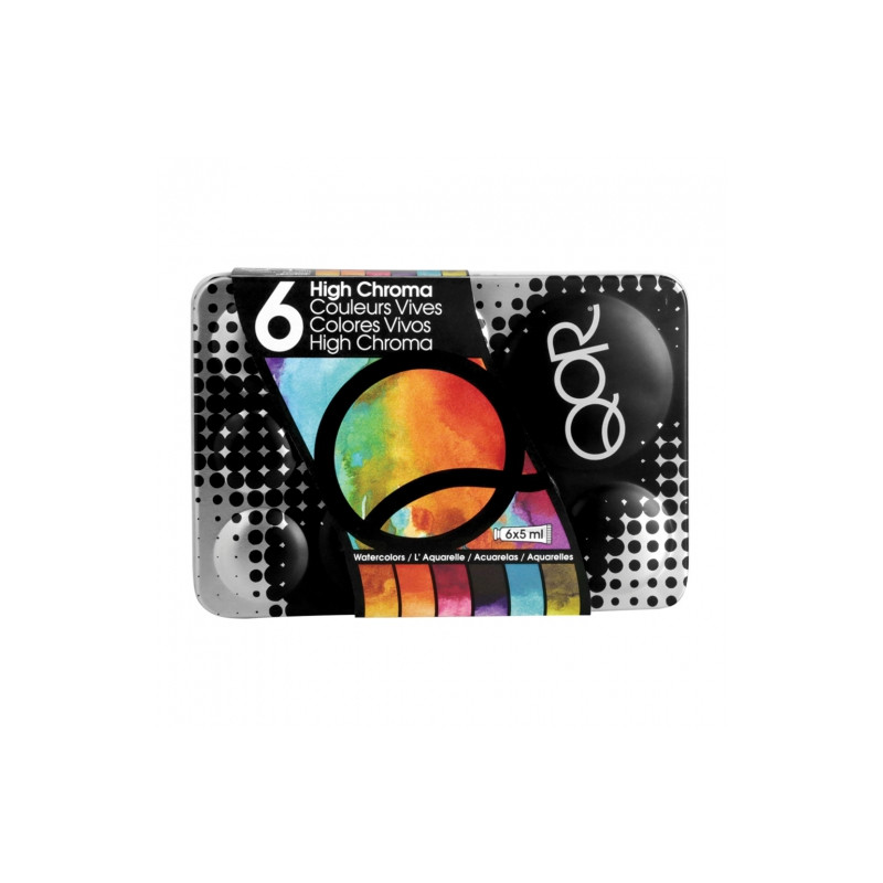 Golden QoR high chroma set of watercolor paints 6x5ml