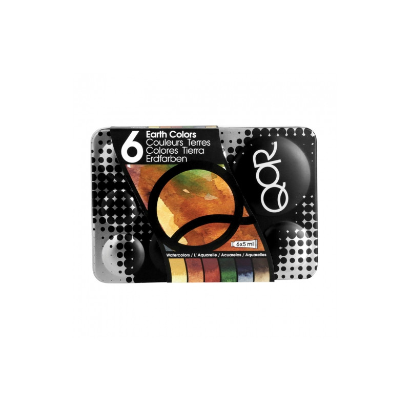 Golden QoR earth colors 6x5ml watercolor paint set