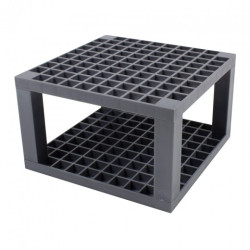 Square plastic stand for brushes