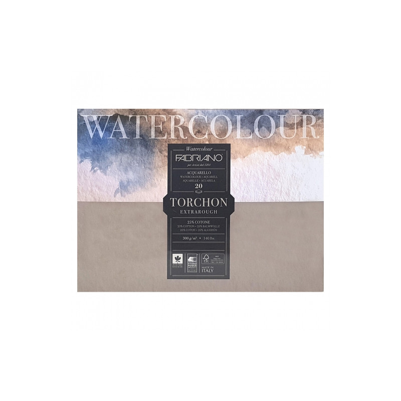 Fabriano watercolor torchon block for watercolors 300g 12 sheets