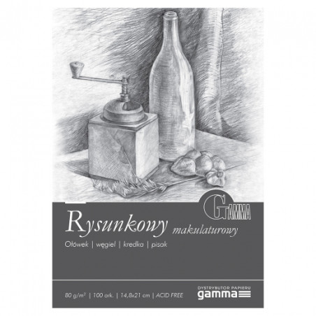 Drawing Gamma block recycled paper 80g 100 sheets