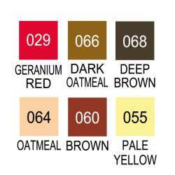 Kuretake clean color real brush portrait 2 set of 6 markers