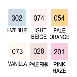 Kuretake clean color real brush portrait 1 set of 6 markers