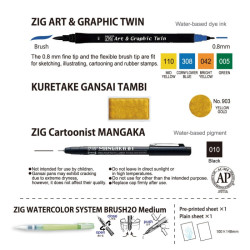 Kuretake zig exploring watercolor flowers wet on wet - sklep plastyczn