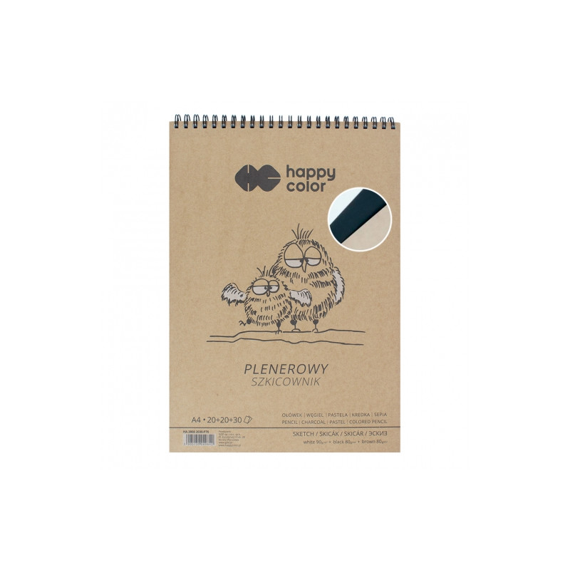 Sketchbook Happy Color outdoor 80-90g 20 + 20 + 30 sheets on a spiral