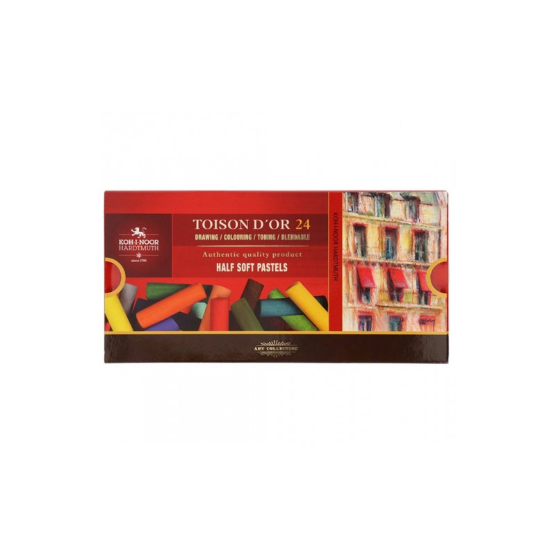 Koh-i-noor Toison D'or pastels dry halves 24 colors