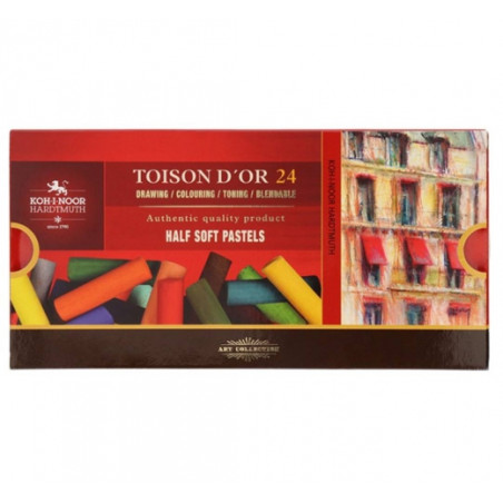 Koh-i-noor Toison D'or pastels dry halves 24 colors