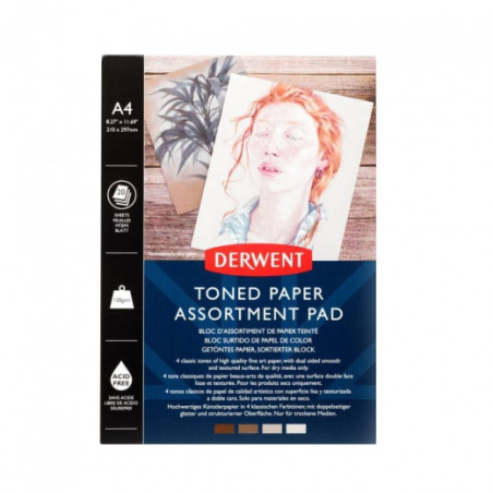 Blok derwent mixed toned paper 120g 20ark - sklep plastyczny - szał dl