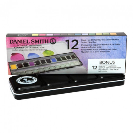 Daniel Smith extra fine inspiration set of 12 watercolors, half cubes,