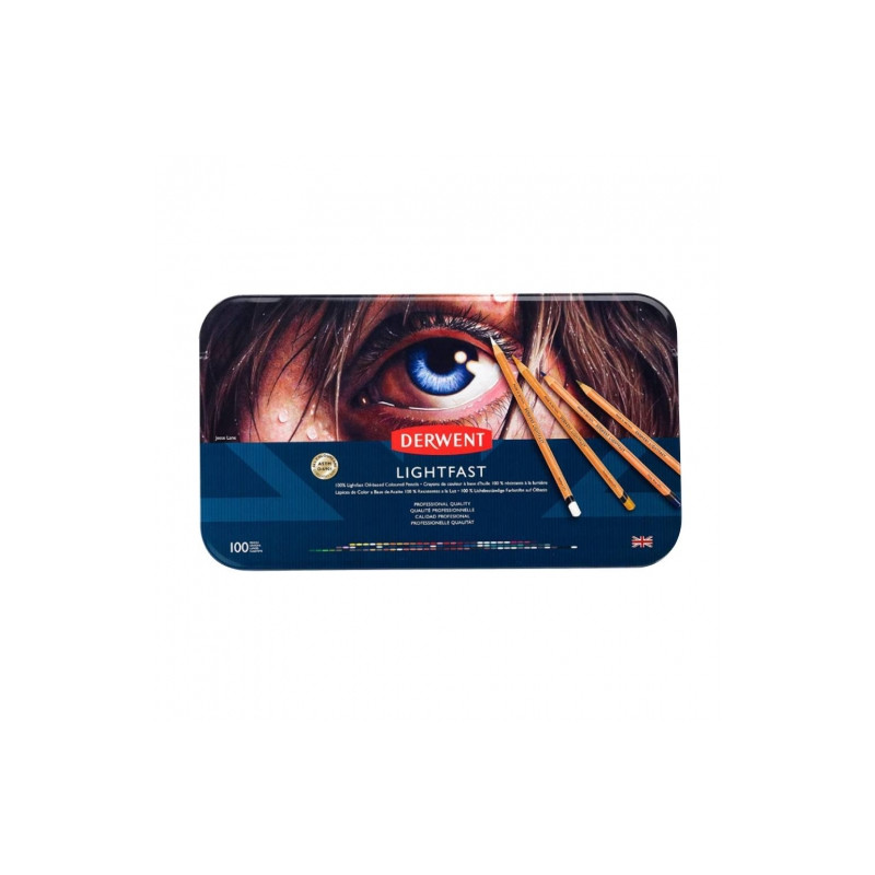 Derwent lightfast zestaw 100 kredek artystycznych w metalowej kasecie