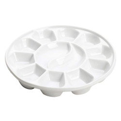 Meeden porcelain palette 12 chamber round 18cm