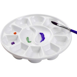 Meeden porcelain palette 12 chamber round 18cm