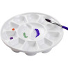 Meeden porcelain palette 12 chamber round 18cm