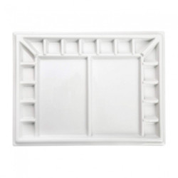 Meeden porcelain palette 19 rectangular chambers 25x33cm