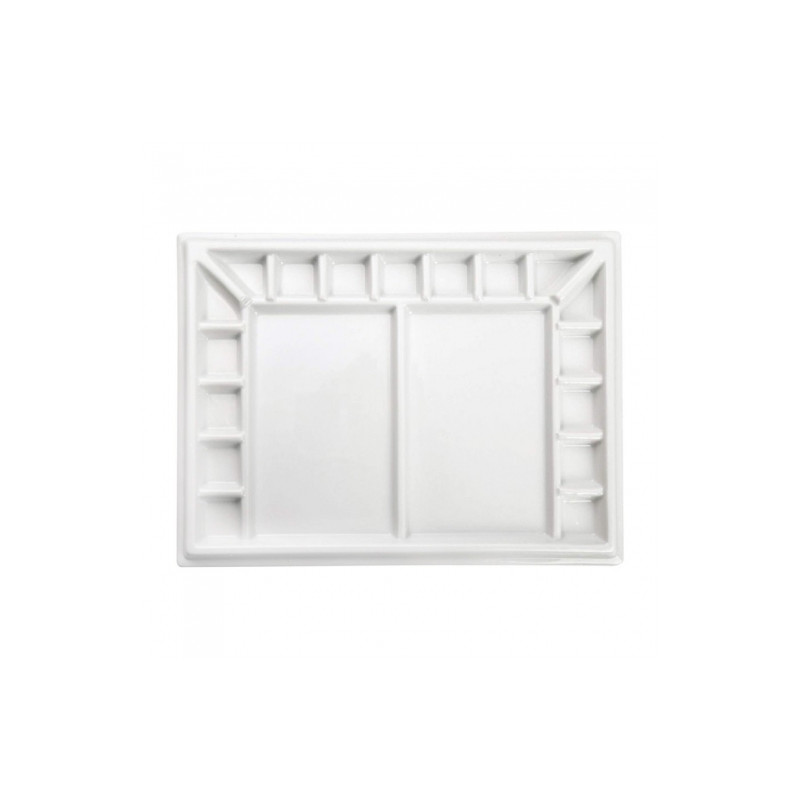 Meeden porcelain palette 19 rectangular chambers 25x33cm