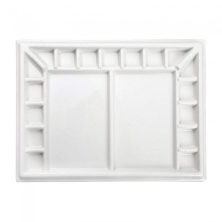 Meeden porcelain palette 19 rectangular chambers 25x33cm