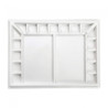 Meeden porcelain palette 19 rectangular chambers 25x33cm