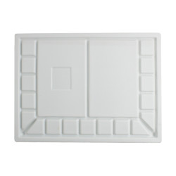 Meeden porcelain palette 19 rectangular chambers 25x33cm