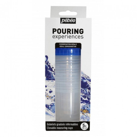 Pebeo pouring set of cups 5 x 120 ml