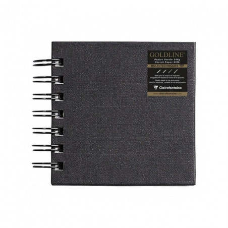 Clairefontaine goldline spiral sketchbook white sheets 140g 64 sheets