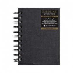 Clairefontaine goldline portrait sketchbook on a spiral white sheets 1