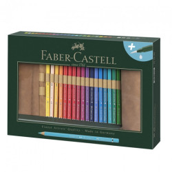 Faber-Castell polychromos zestaw 30 kredek w piórniku rolowanym  - skl