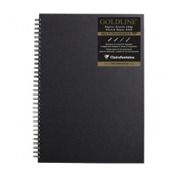 Clairefontaine goldline portrait sketchbook on a spiral white sheets 1
