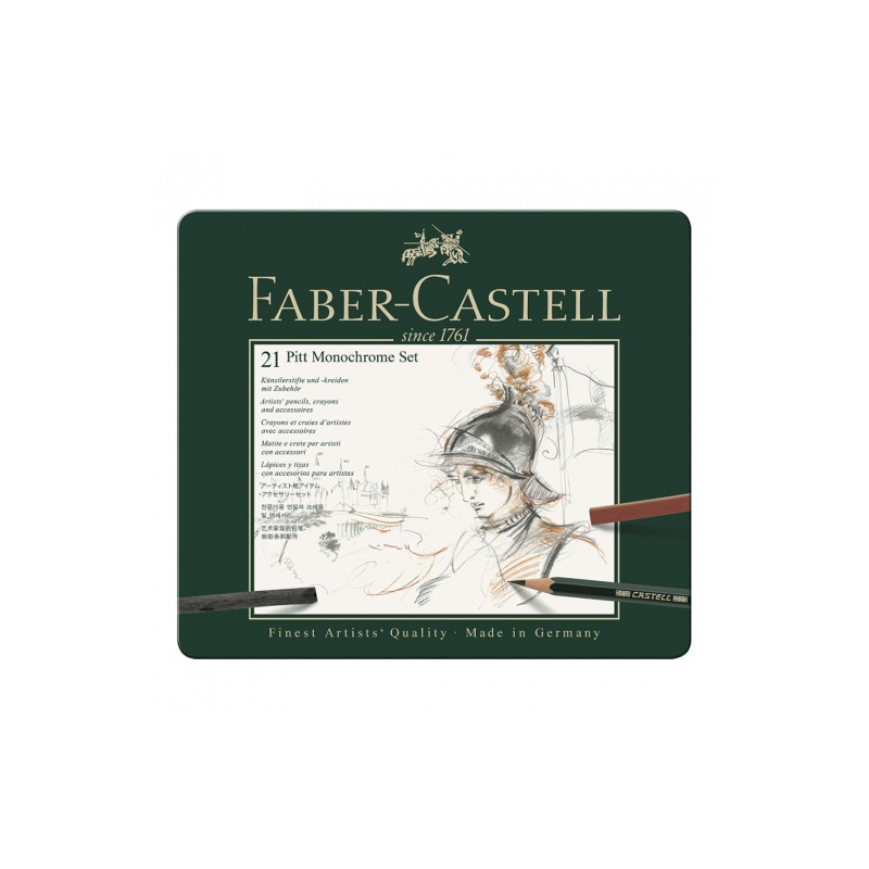 Faber-Castell pitt monochrome zestaw 21szt - sklep plastyczny - szał d