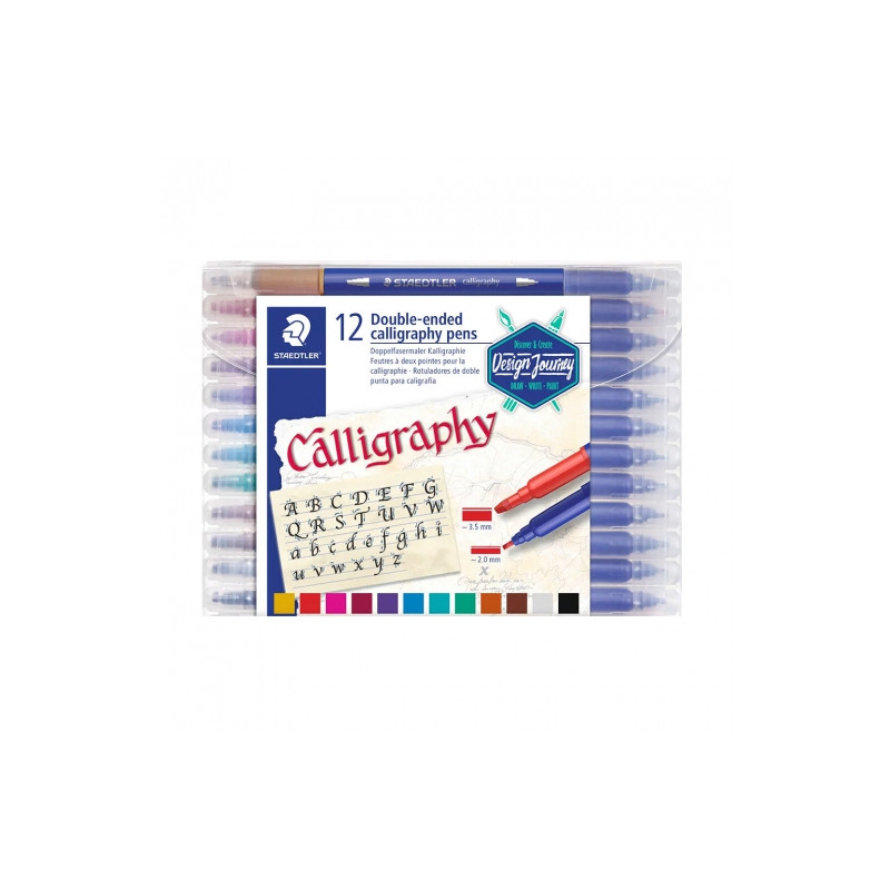 Staedtler calligraphy set of 12 double-sided pens