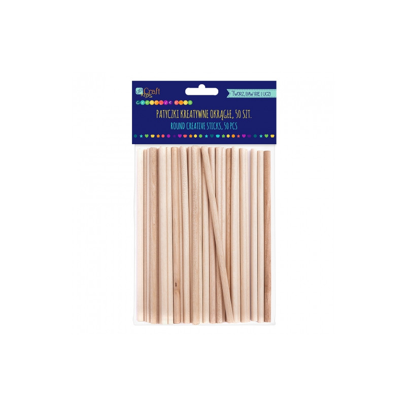 Dp Craft sticks creative round natural 50 pcs