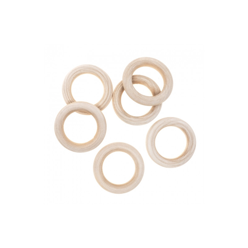 Dp Craft wooden macrame circles 55mm 6 pcs