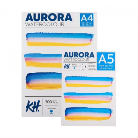 AURORA watercolour cold pressed blok drobnoziarnisty 300g 12ark - skle