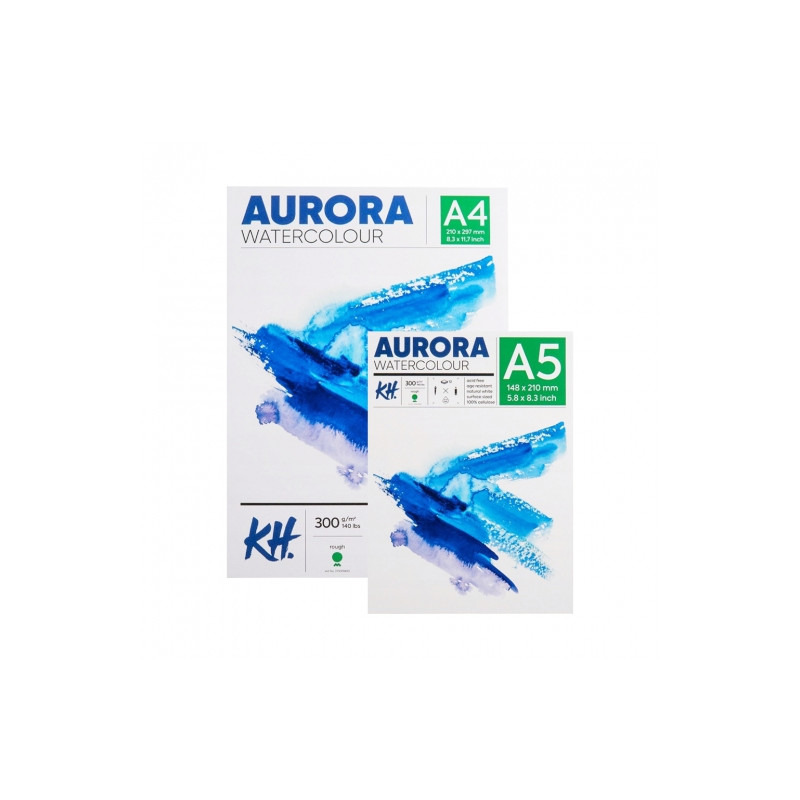 AURORA watercolor rough block coarse 300g 12 sheets