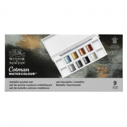 Winsor & Newton cotman set of metallic watercolors 8 half-cubes