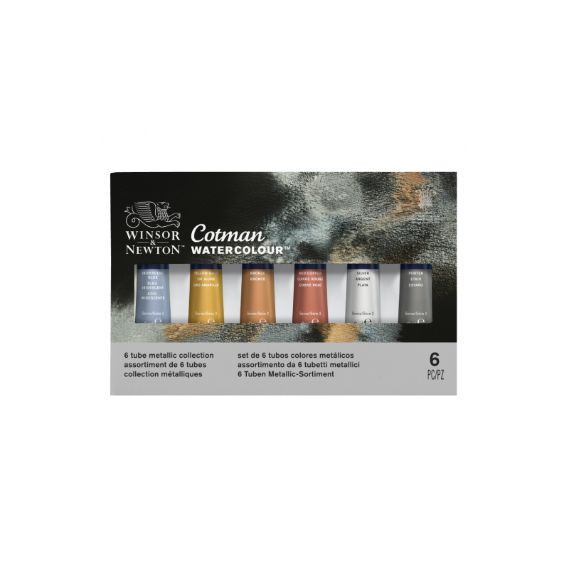 Winsor & Newton cotman set of metallic watercolors 6x8ml