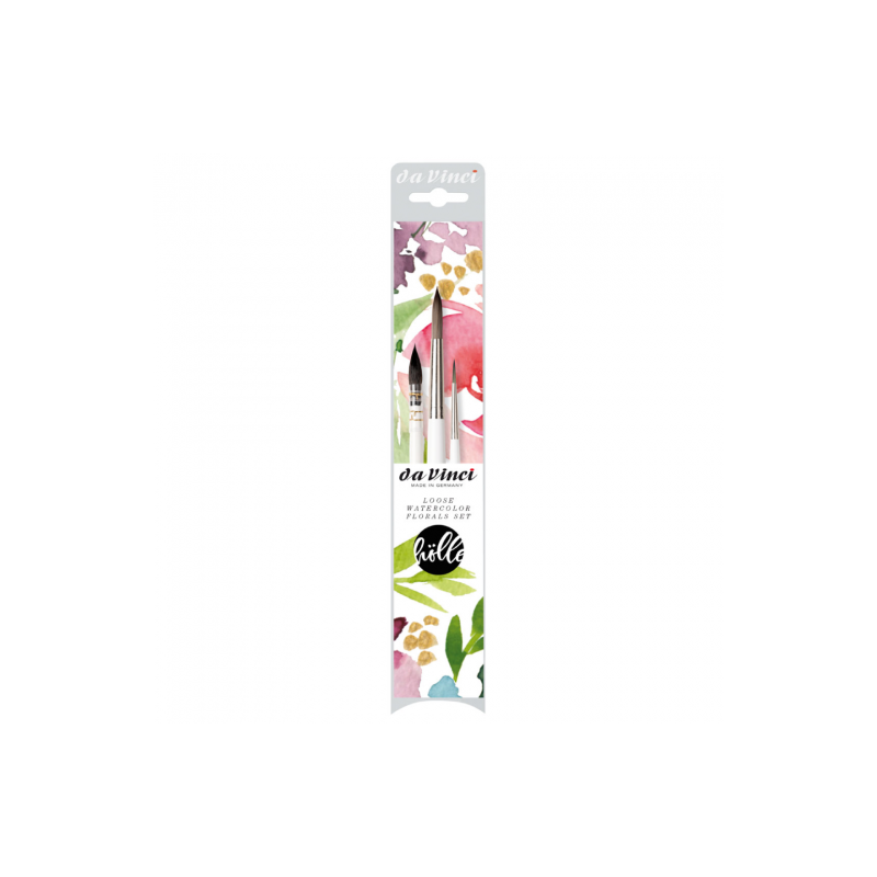 Da Vinci loose watercolor florals set of 3 synthetic brushes