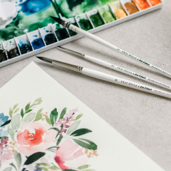 Da Vinci loose watercolor florals zestaw 3 pędzli syntetycznych - skle