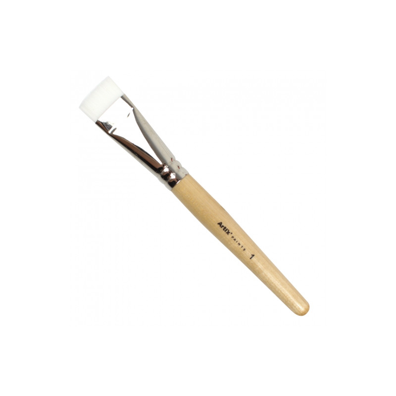Artix brush synthetic white short bristles