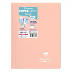 Clairefontaine koverbook blush zeszyt w kratkę na spirali A4 160 stron