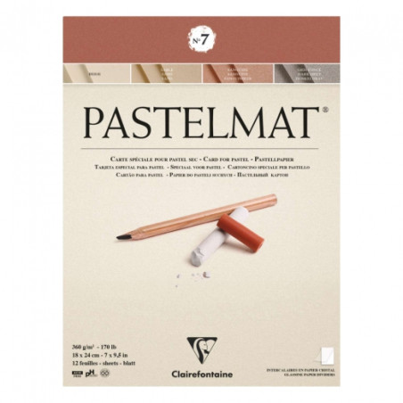 Blok Clairefontaine pastelmat nr 7 360g 12ark - sklep plastyczny - sza
