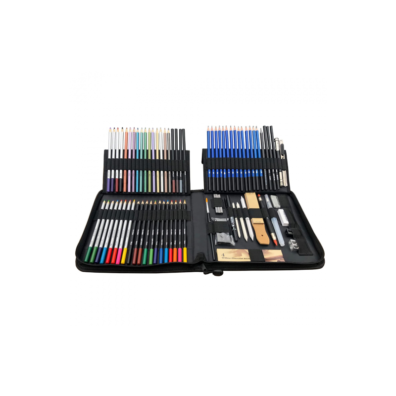 Kalour zestaw do szkicowania rysowania 83 elem. w etui - sklep plastyc