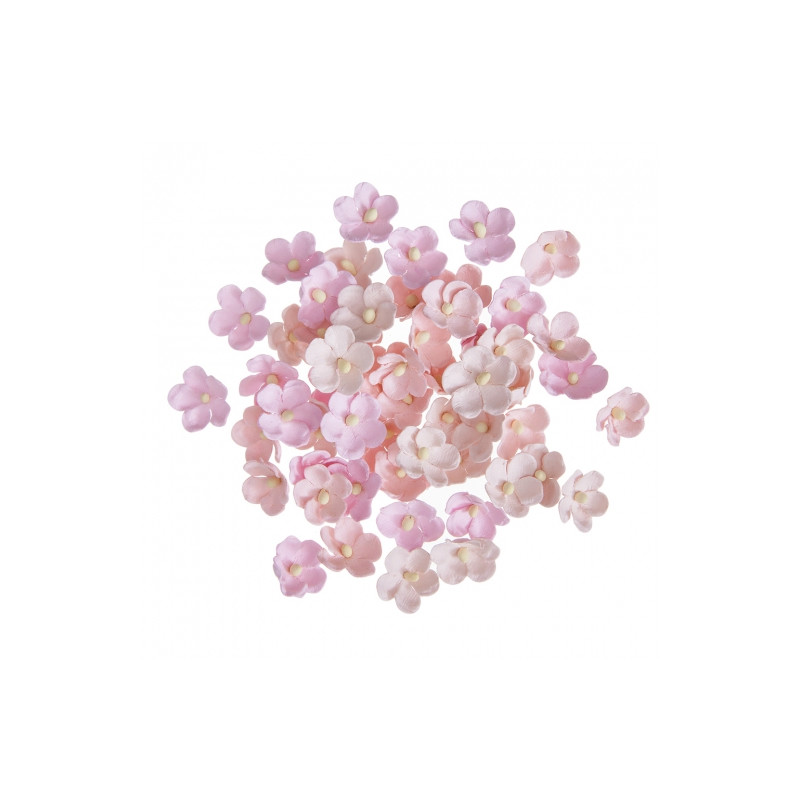 DpCraft kwiaty papierowe różowe 2 cm 60 szt - sklep plastyczny - szał