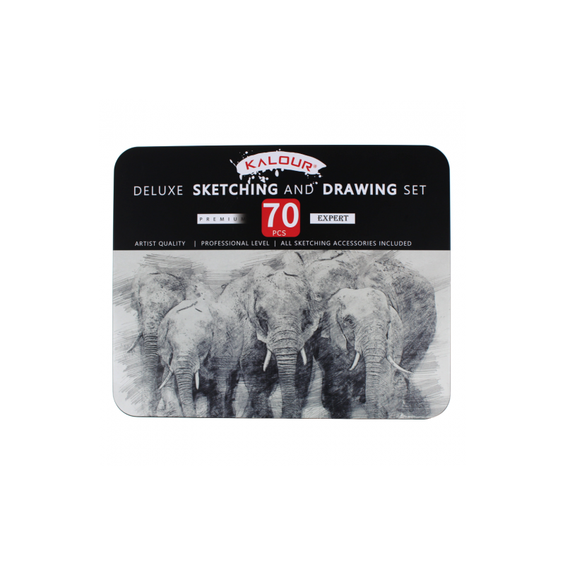 Kalour deluxe sketching and drawing set XXL 70 elements