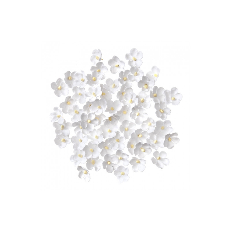 DpCraft kwiaty papierowe białe 2cm 60 szt - sklep plastyczny - szał dl