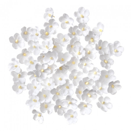 DpCraft paper flowers white 2 cm 60 pcs