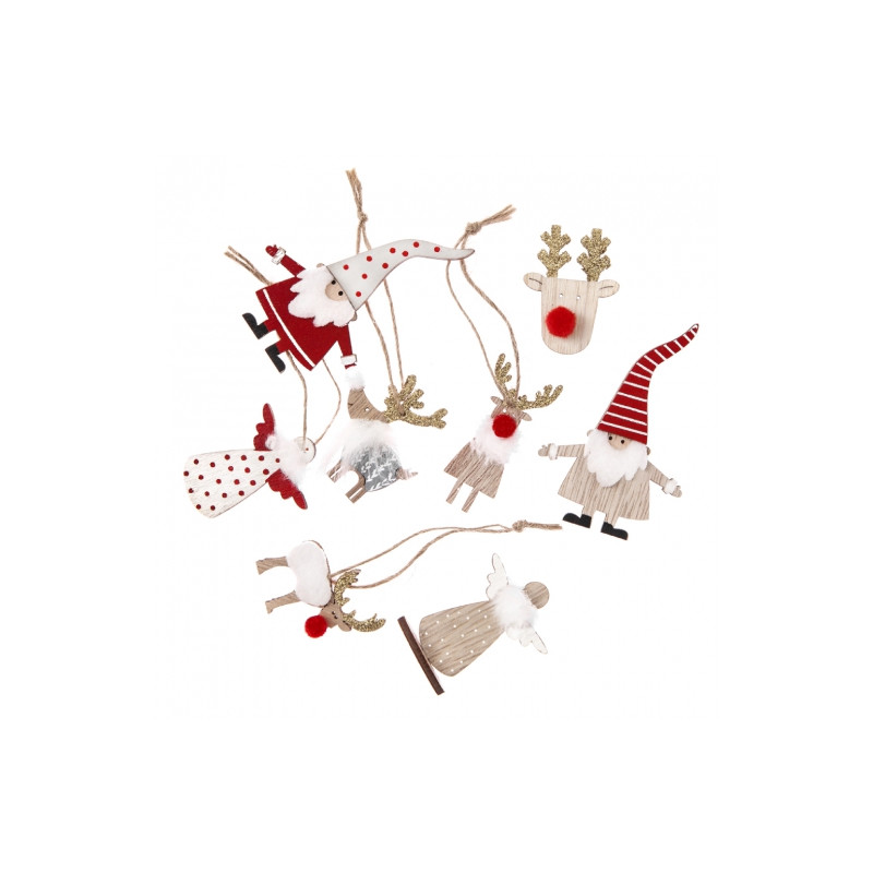 DpCraft Christmas wooden motifs 8 pcs