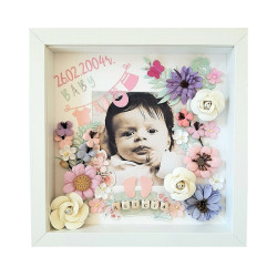 DpCraft pink&lavender paper flowers 12pcs