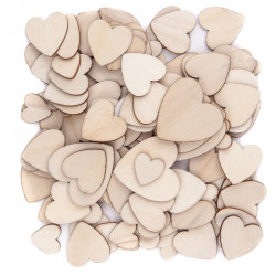 DpCraft serca drewniane mix 120 szt - sklep plastyczny - szał dla plas