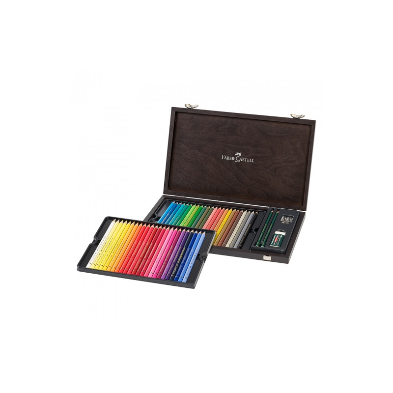 Faber-Castell polychromos set of 48 crayons in a wooden case