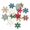 DpCraft wooden snowflakes 14pcs